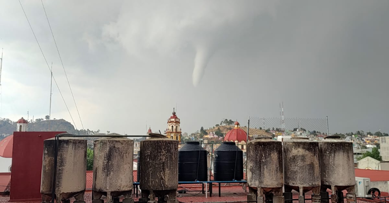 Tornado en Toluca causa derrumbe de árboles y dos muertos